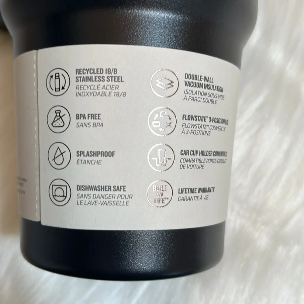 NWT Stanley Tumbler Quencher H2.0 Black 30oz Travel Cup - Picture 5 of 8